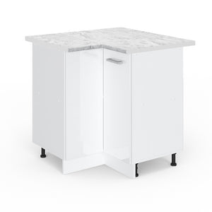 Vicco Mobile ad angolo cucina Bianco lucido 75.6 cm , PL Marmo