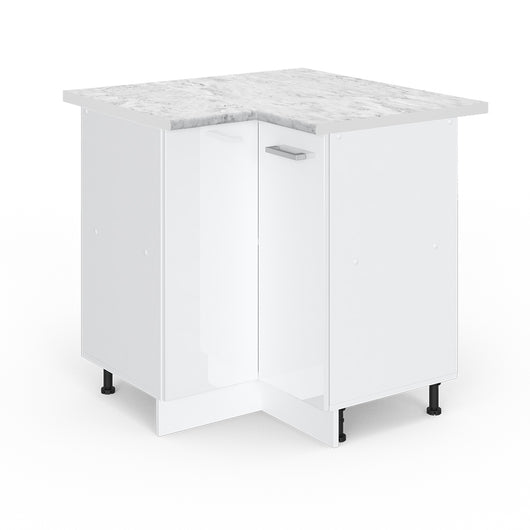 Vicco Mobile ad angolo cucina Bianco lucido 75.6 cm , PL Marmo