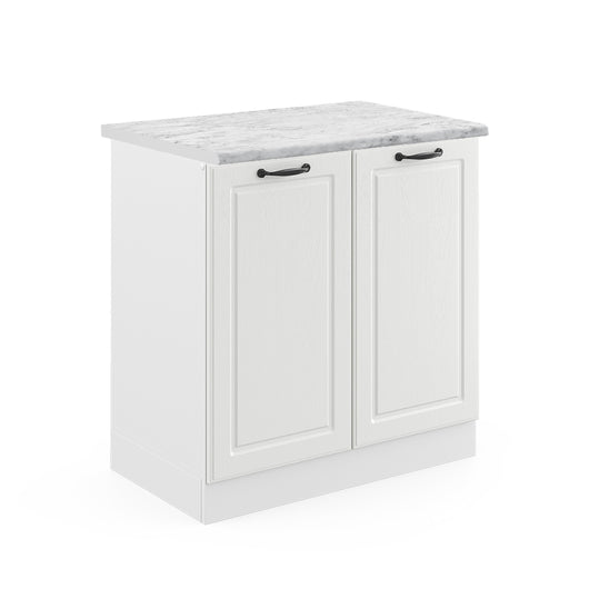 Vicco Mobile lavello cucina Bianco casa di campagna 80 cm , PL Marmo