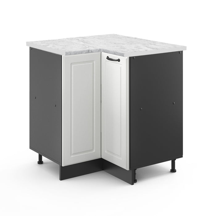 Vicco Mobile ad angolo cucina Bianco casa di campagna 75.6 cm , PL Marmo