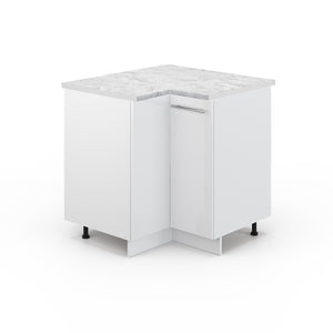Vicco Mobile ad angolo cucina Bianco lucido 80.5 cm , PL Marmo