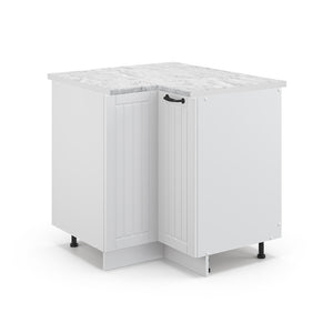 Vicco Mobile ad angolo cucina Bianco casa di campagna 80.5 cm , PL Marmo