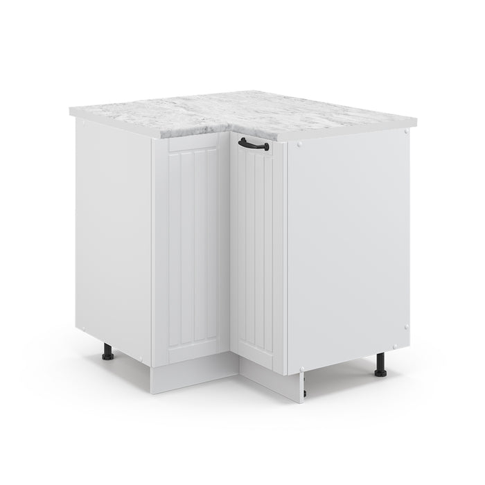 Vicco Mobile ad angolo cucina Bianco casa di campagna 80.5 cm , PL Marmo