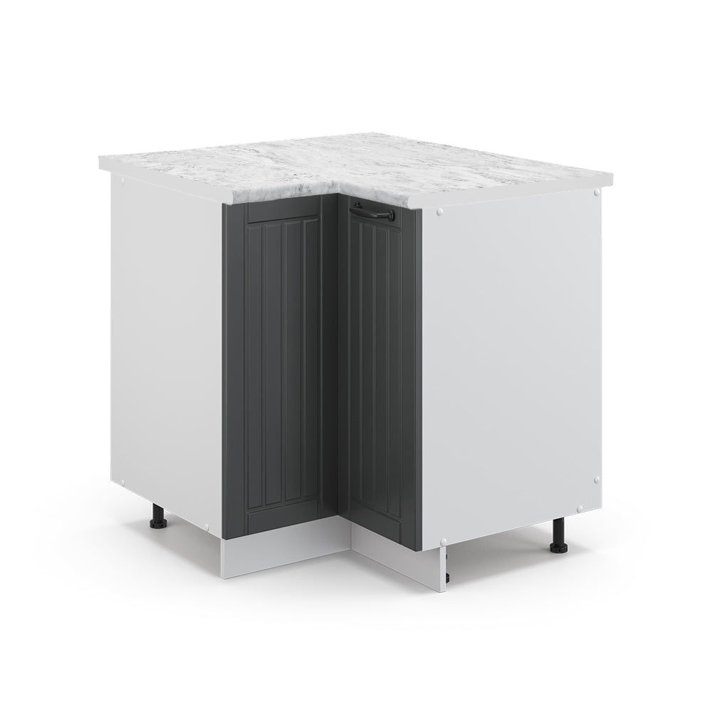Vicco Mobile ad angolo cucina Antracite casa di campagna 80.5 cm , PL Marmo