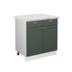 Vicco Mobiletto base per cucina Verde-oro Country House 80 cm , PL Marmo