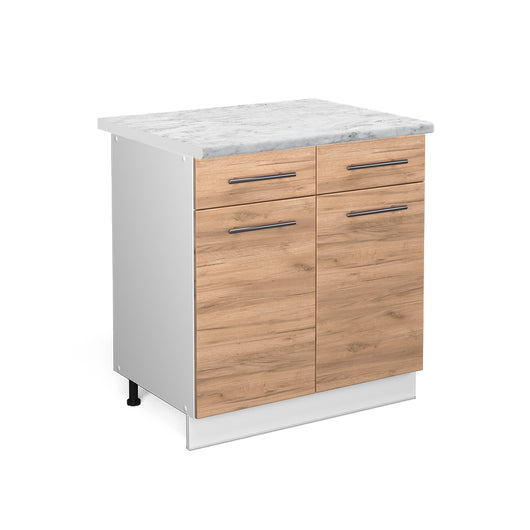 Vicco Mobiletto base per cucina Quercia dorata 80 cm , PL Marmo