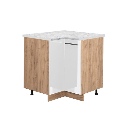 Vicco Mobile ad angolo cucina Bianco lucido 80.5 cm , PL Marmo