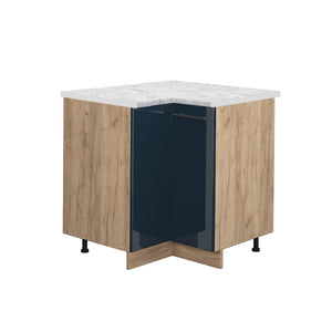 Vicco Mobili da cucina  Blu scuro lucido 80.5 cm , PL Marmo