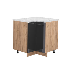 Vicco Mobile ad angolo cucina Antracite lucido 80.5 cm , PL Marmo