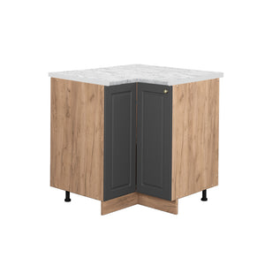 Vicco Mobile ad angolo cucina Antracite-oro 80.5 cm , PL Marmo