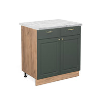 Vicco Mobiletto base per cucina Verde-oro Country House 80 cm , PL Marmo