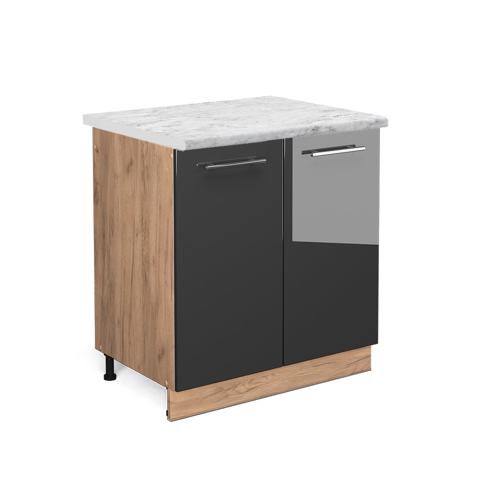 Vicco Mobile lavello cucina Antracite lucido 80 cm , PL Marmo