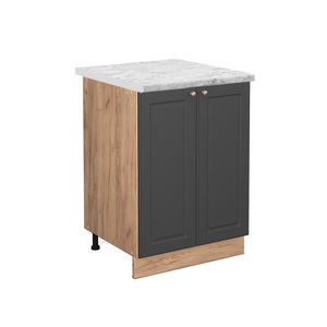 Vicco Mobiletto base cucina Antracite-oro 60 cm , PL Marmo