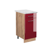 Vicco Mobiletto base per cucina Rosso bordeaux lucido 40 cm , PL Marmo