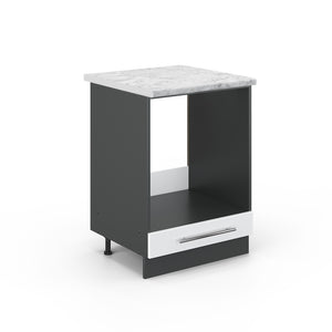 Vicco Mobile per forno da incasso Bianco lucido 60 cm , PL Marmo