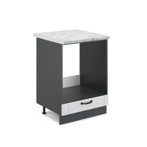 Vicco Mobile per forno da incasso Bianco casa di campagna 60 cm , PL Marmo
