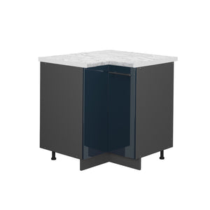 Vicco Base ad angolo Blu scuro lucido 80.5 cm , PL Marmo