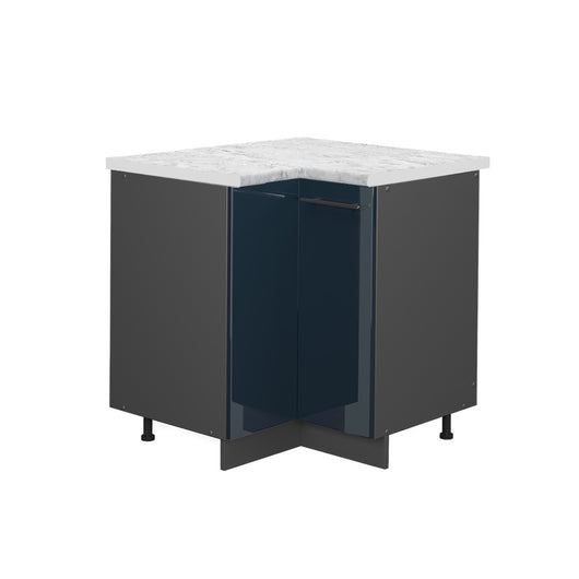 Vicco Base ad angolo Blu scuro lucido 80.5 cm , PL Marmo
