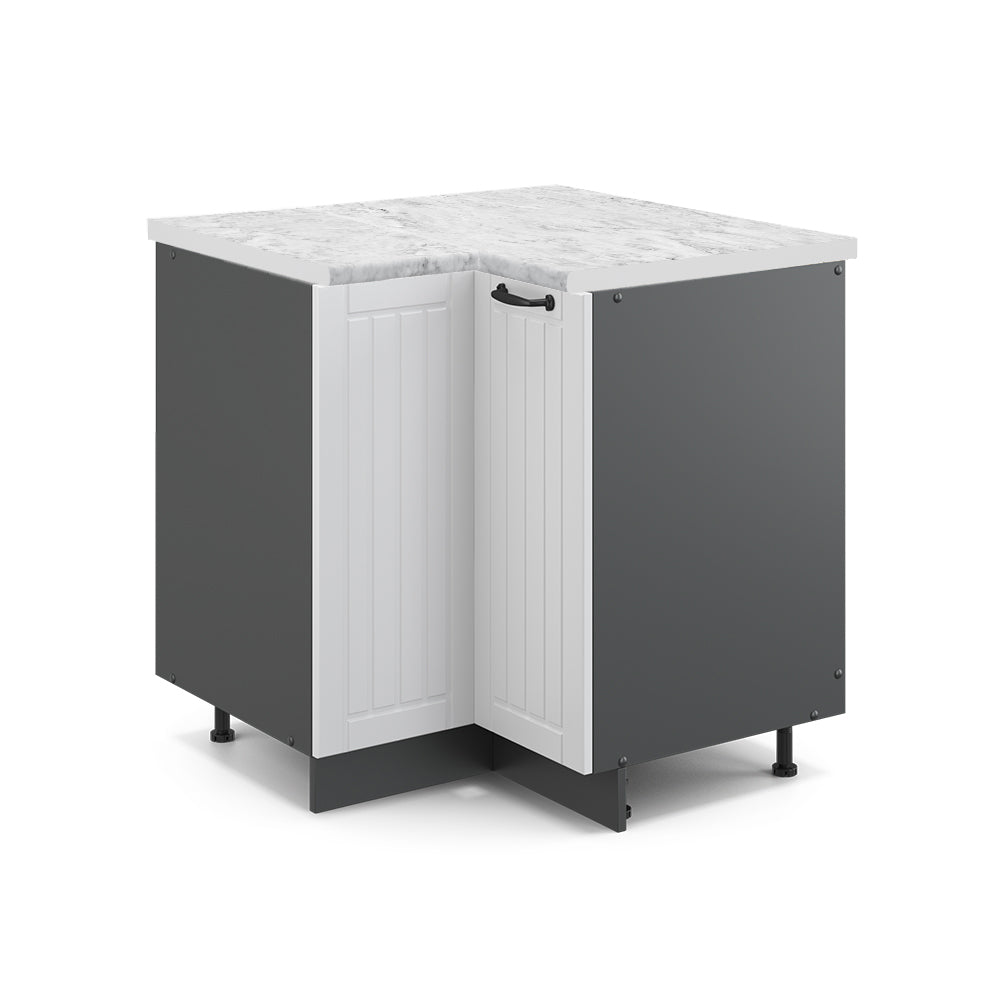 Vicco Mobile ad angolo cucina Bianco casa di campagna 80.5 cm , PL Marmo