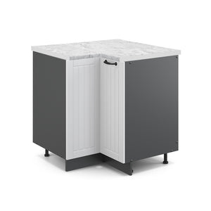 Vicco Mobile ad angolo cucina Bianco casa di campagna 80.5 cm , PL Marmo