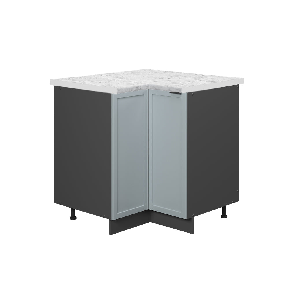 Vicco Mobile ad angolo cucina Blu-grigio chiaro 80.5 cm , PL Marmo