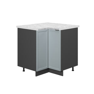 Vicco Mobile ad angolo cucina Blu-grigio chiaro 80.5 cm , PL Marmo