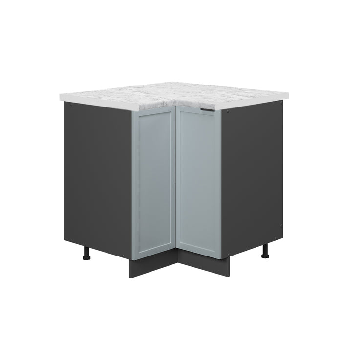 Vicco Mobile ad angolo cucina Blu-grigio chiaro 80.5 cm , PL Marmo