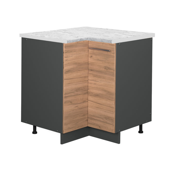 Vicco Mobile ad angolo cucina Quercia dorata 80.5 cm , PL Marmo