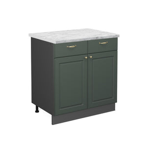 Vicco Mobiletto base per cucina Verde-oro Country House 80 cm , PL Marmo
