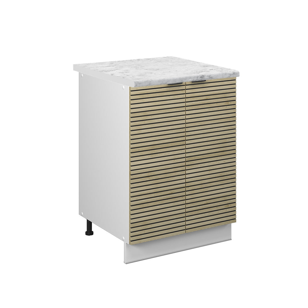 Vicco Mobiletto base cucina Pannello in quercia 60 cm , PL Marmo