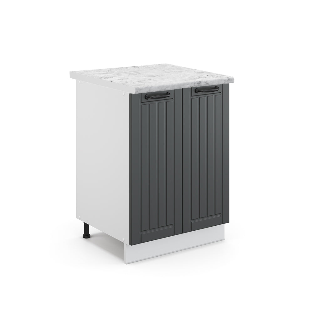 Vicco Mobiletto base cucina Antracite casa di campagna 60 cm , PL Marmo