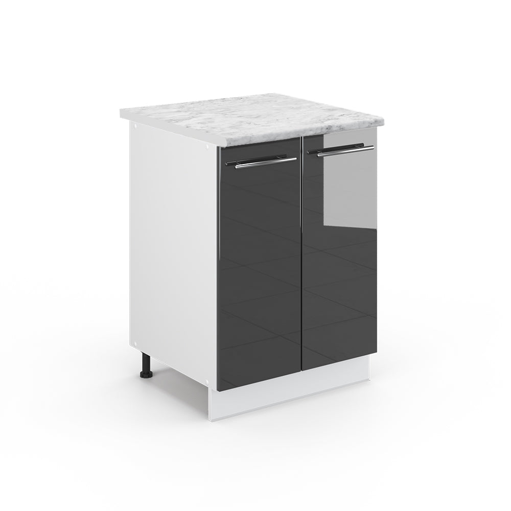 Vicco Mobiletto base cucina Antracite lucido 60 cm , PL Marmo