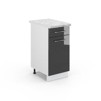 Vicco Mobiletto base per cucina Antracite lucido 40 cm , PL Marmo