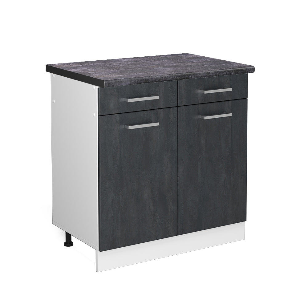 Vicco Mobiletto base per cucina Calcestruzzo nero 80 cm PL Antracite