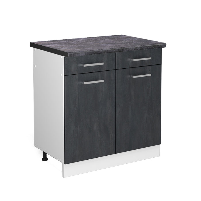 Vicco Mobiletto base per cucina Calcestruzzo nero 80 cm PL Antracite