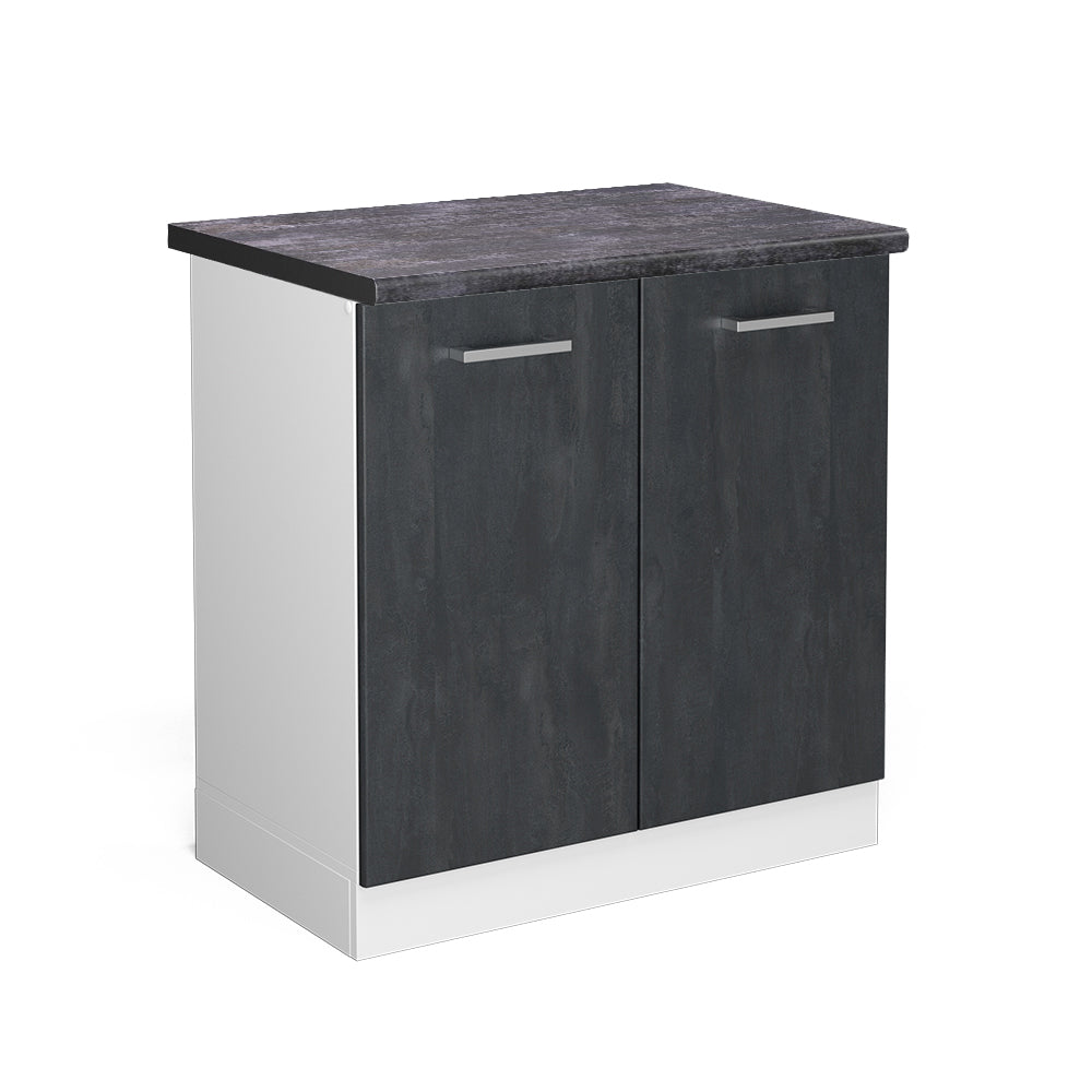 Vicco Mobile lavello cucina Calcestruzzo nero 80 cm PL Antracite