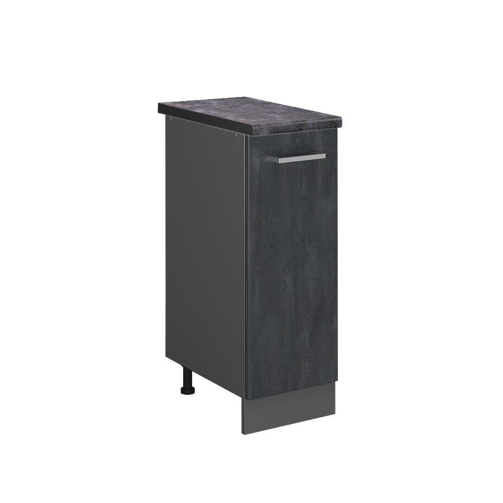 Vicco Armadio cucina dispensa alto Calcestruzzo nero 30 cm PL Antracite