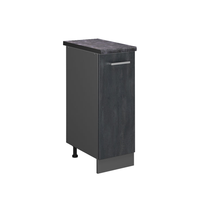 Vicco Armadio cucina dispensa alto Calcestruzzo nero 30 cm PL Antracite