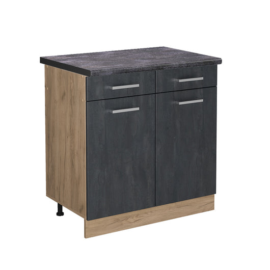 Vicco Mobiletto base per cucina Calcestruzzo nero 80 cm PL Antracite