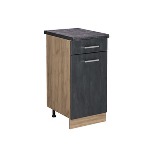 Vicco Mobiletto base per cucina Calcestruzzo nero 40 cm PL Antracite