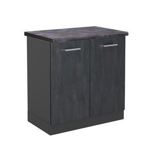 Vicco Mobile lavello cucina Calcestruzzo nero 80 cm PL Antracite