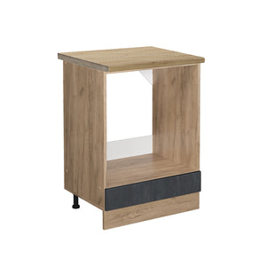 Vicco Mobile per forno da incasso Calcestruzzo nero 60 cm PL Rovere