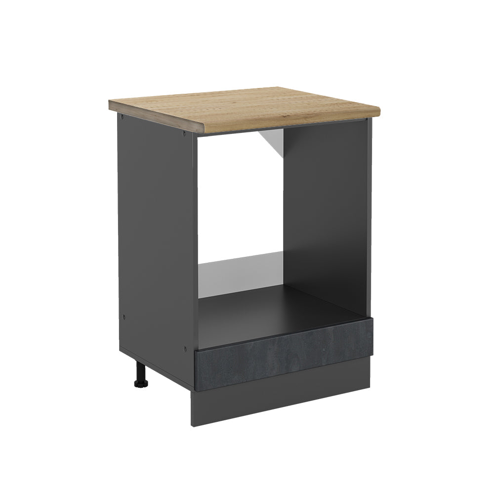 Vicco Mobile per forno da incasso Calcestruzzo nero 60 cm PL Rovere