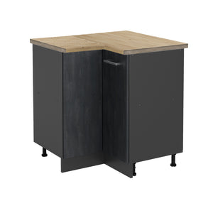 Vicco Mobile ad angolo cucina Calcestruzzo nero 75.6 cm PL Rovere