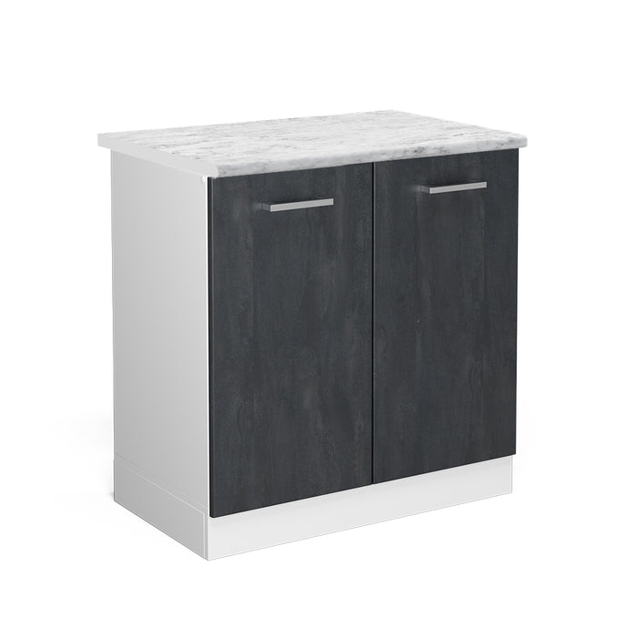 Vicco Mobile lavello cucina Calcestruzzo nero 80 cm PL Marmo