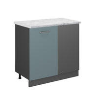 Vicco Mobile ad angolo cucina Grigio-blu 86 cm PL Marmo