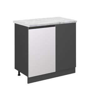 Vicco Mobile ad angolo cucina Bianco 86 cm PL Marmo