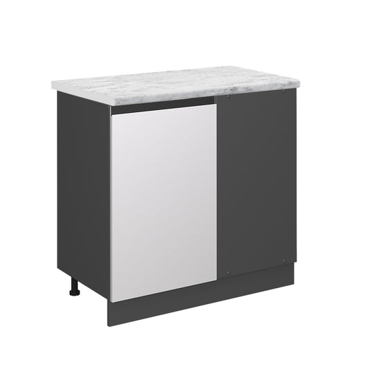 Vicco Mobile ad angolo cucina Bianco 86 cm PL Marmo