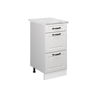 Vicco Mobiletto base per cucina Bianco casa di campagna 40 cm PL Marmo