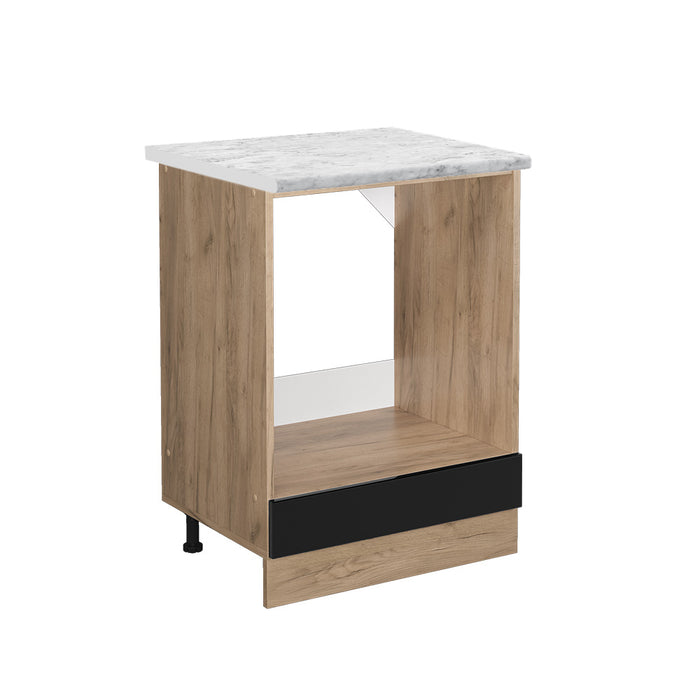 Vicco Mobile per forno da incasso Nero lucido 60 cm PL Marmo
